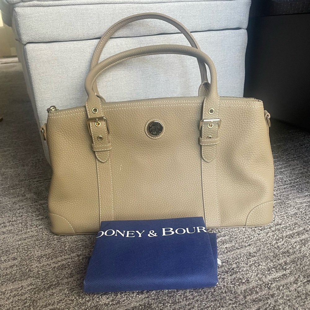 Dooney & Bourke Large Beige Leather Satchel